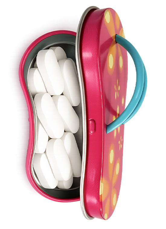Pillendöschen Flipflop