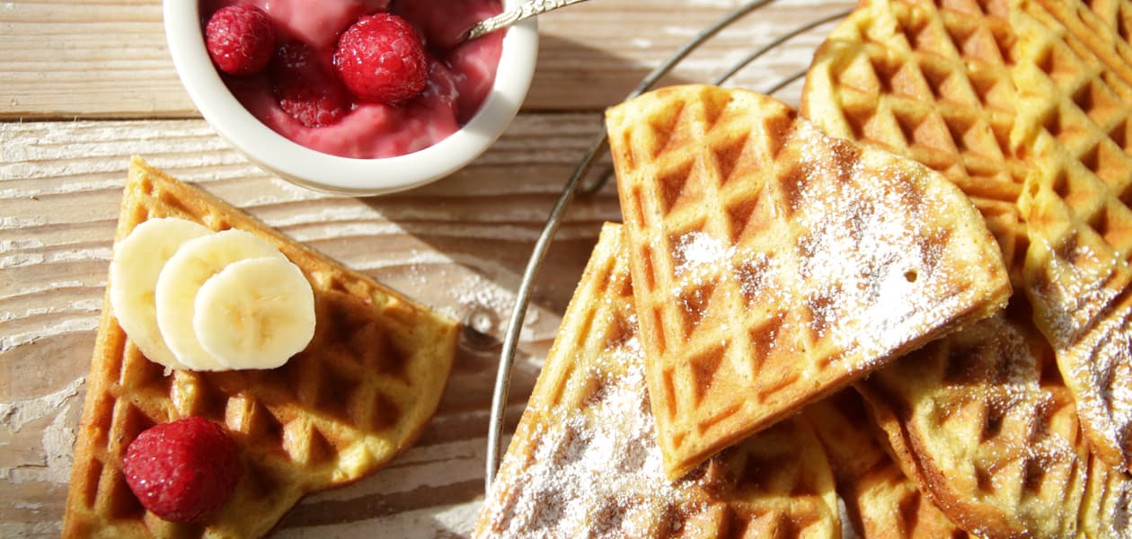 Bananenwaffeln mit Obst